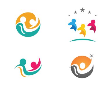 Topluluk, ağ ve sosyal simge tasarım şablonu