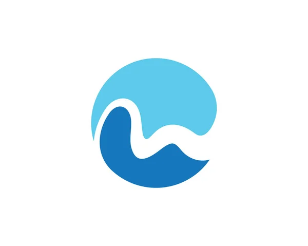 Wasser Welle Symbol Vektor Illustration Design Logo — Stockvektor