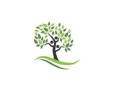 Aile ağacı sembol simge logo tasarım şablonu tasarlamak