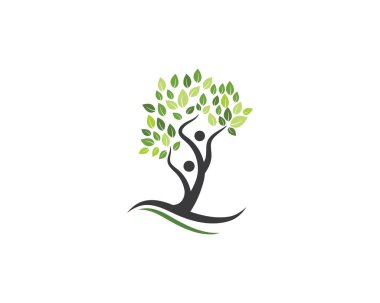Aile ağacı sembol simge logo tasarım şablonu tasarlamak