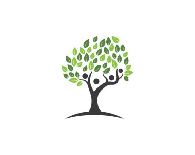 Aile ağacı sembol simge logo tasarım şablonu tasarlamak