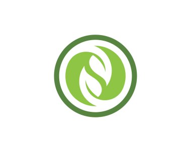 Yeşil ağaç yaprağı ekoloji doğa elementi vektörü logoları