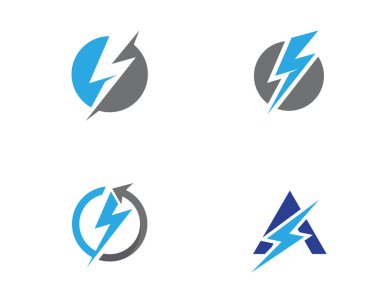 Şimşek Logosu Şablon vektör illüstrasyon tasarımı