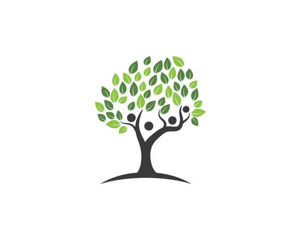 Οικογενειακό Δέντρο Σύμβολο Εικονίδιο Λογότυπο Σχεδιασμό Πρότυπο Εικονογράφηση — Διανυσματικό Αρχείο