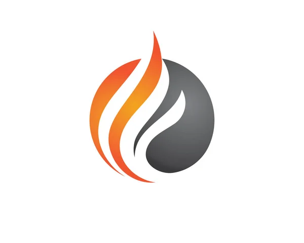 Vuur Vlam Logo Sjabloonontwerp Vector Illustratie — Stockvector