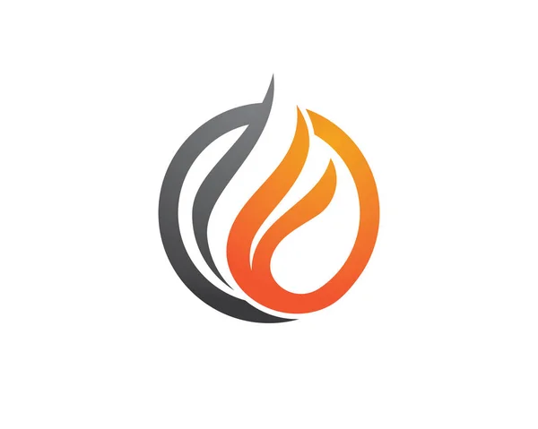 Конструкция Векторной Иллюстрации Логотипа Fire Flame — стоковый вектор