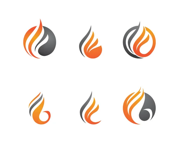 Feuer Flamme Logo Vorlage Vektor Illustration Design — Stockvektor