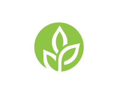 Yeşil ağaç yaprağı ekoloji doğa elementi vektörü logoları