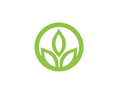 Yeşil ağaç yaprağı ekoloji doğa elementi vektörü logoları