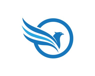 Wing Falcon Logo Şablonu vektör çizimi tasarımı