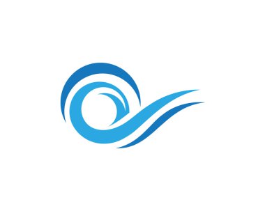 Su dalga simge vektör çizim tasarım logo şablonu