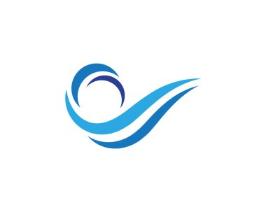 Su dalga simge vektör çizim tasarım logo şablonu