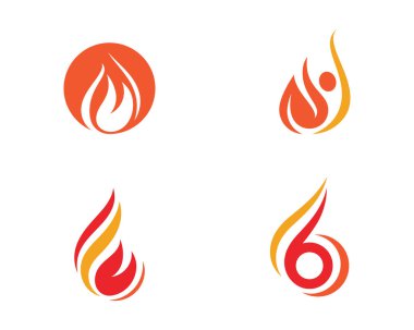 Alev ateş etmek vektör çizim tasarım Logo şablonu