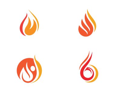 Alev ateş etmek vektör çizim tasarım Logo şablonu