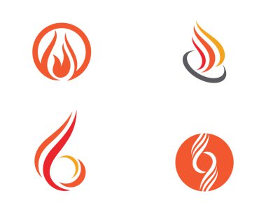 Alev ateş etmek vektör çizim tasarım Logo şablonu