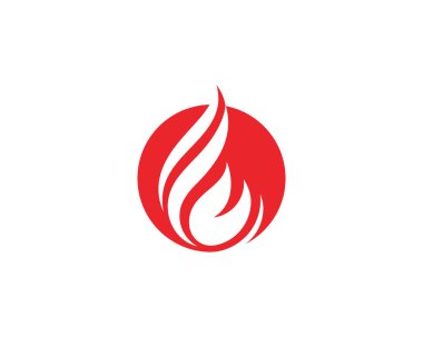 Alev ateş etmek vektör çizim tasarım Logo şablonu