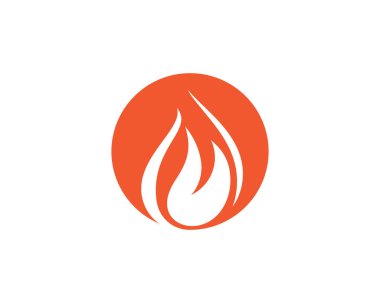 Alev ateş etmek vektör çizim tasarım Logo şablonu
