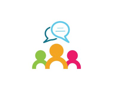 Topluluk, ağ ve sosyal simge tasarım şablonu