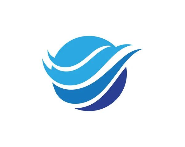 Шаблон Логотипа Векторной Иллюстрации Водяной Волны — стоковый вектор