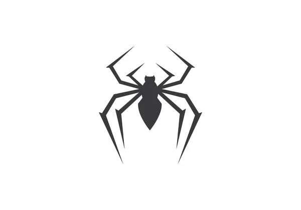 Spider Logo Plantilla Vector Icono Ilustración Diseño — Vector de stock