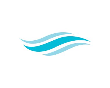 Su dalgası simgesi vektör çizim logosu