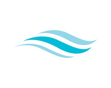 Su dalgası simgesi vektör çizim logosu