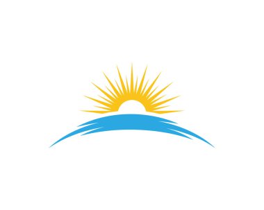 Güneş Vektörü illüstrasyon Simgesi Logo Şablonu tasarımı