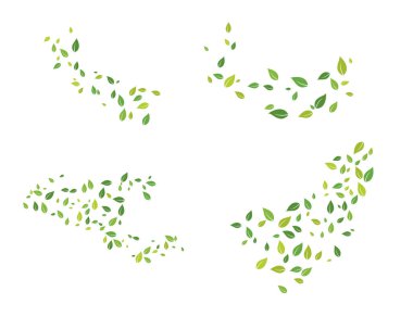 Yeşil ağaç yaprağı ekoloji doğa elementi vektörü logoları