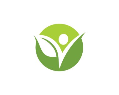 Eğlenceli insanlar Sağlıklı Yaşam Logosu şablon vektör simgesi