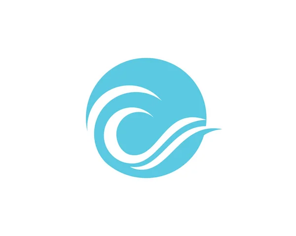 Wasser Welle Symbol Vektor Illustration Design Logo — Stockvektor