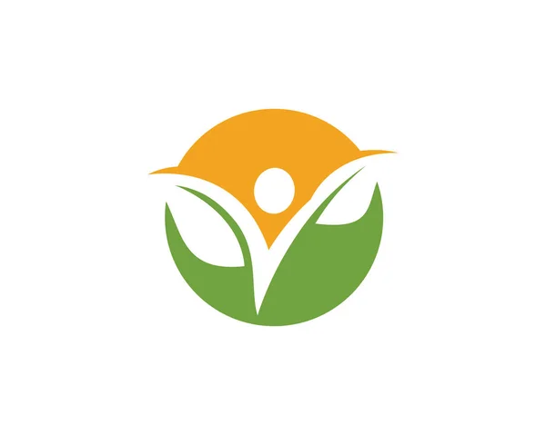 Fun People Healthy Life Logo Template Vector Icon — Stock Vector