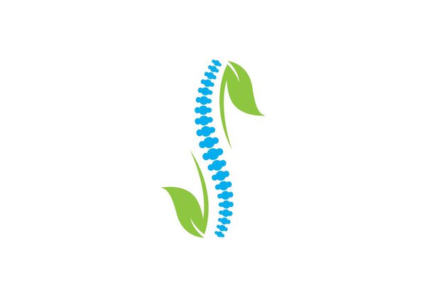 Дизайн векторной иллюстрации логотипа символа диагностики позвоночника 