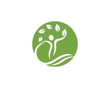 İnsan karakteri logosu çizim vektörü tasarımı