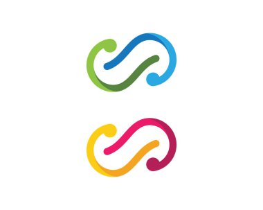 S harfi logo tasarım vektörü