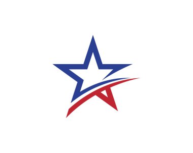 Yıldız Logosu Şablonu vektör illüstrasyon tasarımı