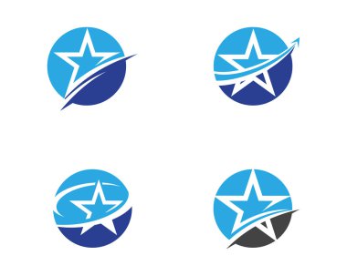 Yıldız Logosu Şablonu vektör illüstrasyon tasarımı
