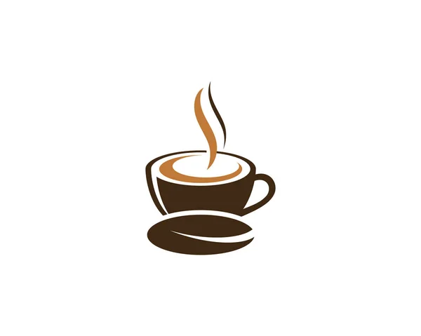 Copo Café Logo Template Vetor Ícone Design —  Vetores de Stock