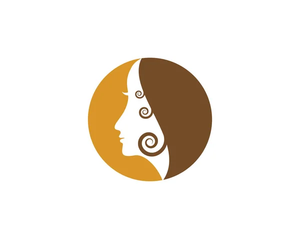 Mulher Rosto Silhueta Personagem Ilustração Logotipo Ícone —  Vetores de Stock