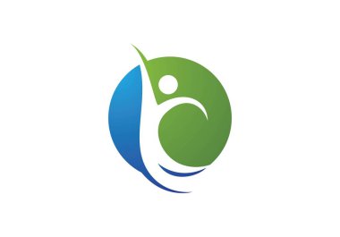 Sağlıklı Yaşam Logosu vektör ikonu çizimi tasarımı