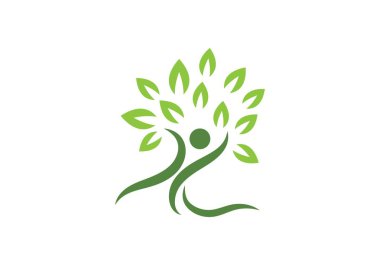 Soy ağacı simgesi logo tasarım şablonu