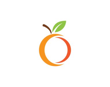 Turuncu logo tasarımı Vektör simgesi çizimi