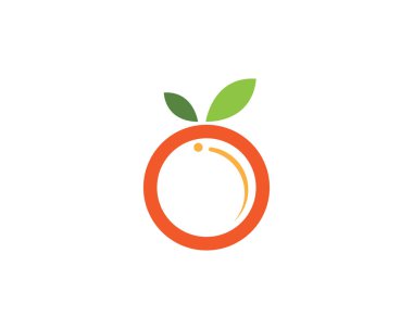 Turuncu logo tasarımı Vektör simgesi çizimi