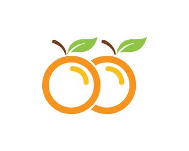 Turuncu logo tasarımı Vektör simgesi çizimi