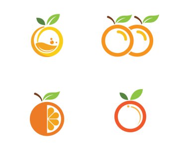 Turuncu logo tasarımı Vektör simgesi çizimi