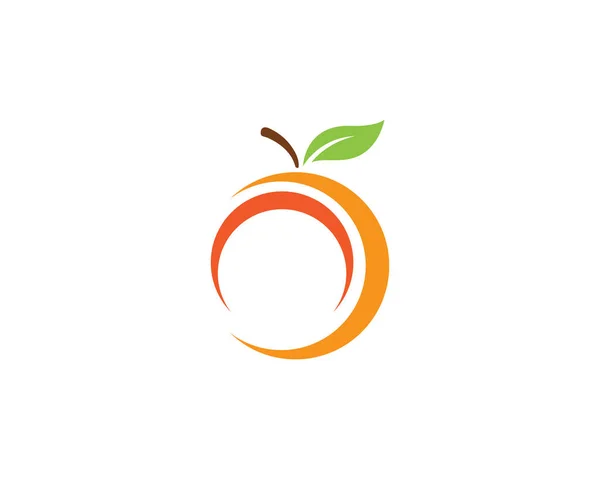 Diseño Del Logo Naranja Icono Vectorial Ilustración Diseño — Vector de stock