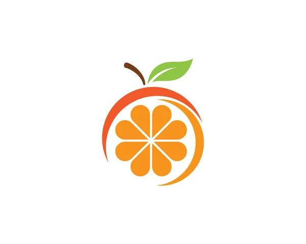 Diseño Del Logo Naranja Icono Vectorial Ilustración Diseño — Archivo Imágenes Vectoriales