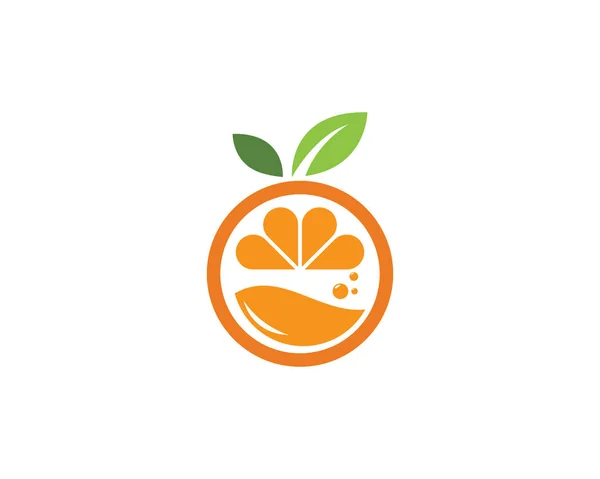 Diseño Del Logo Naranja Icono Vectorial Ilustración Diseño — Vector de stock