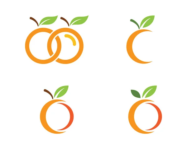 Diseño Del Logo Naranja Icono Vectorial Ilustración Diseño — Vector de stock