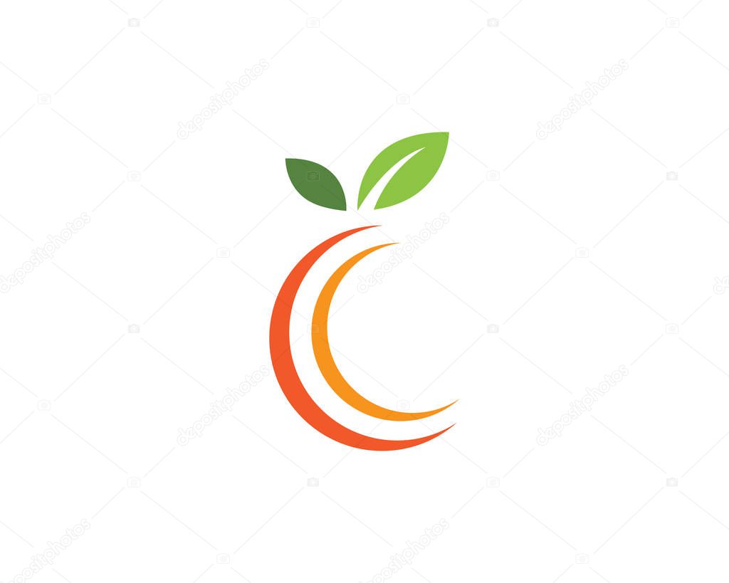 Orange logo design Vector icon illustration design