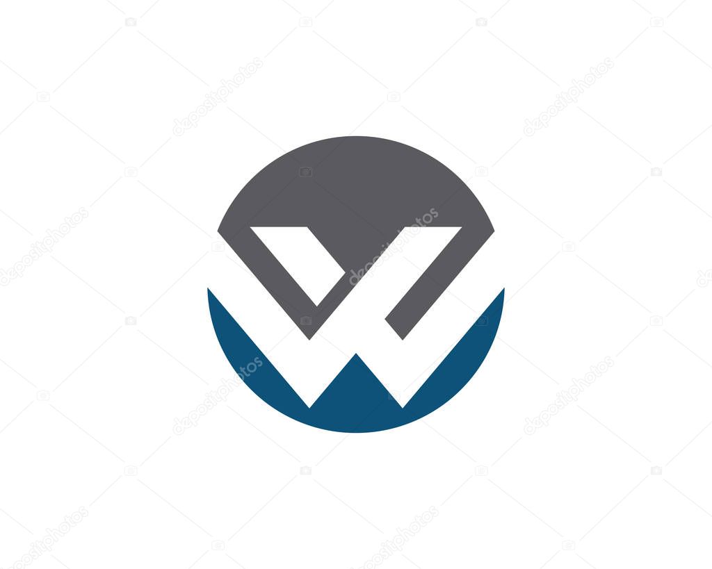 W Letter Business corporate abstract unity vector logo